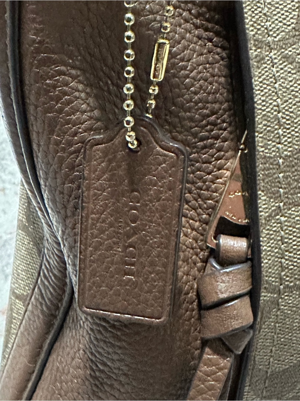 Coach Marlon Brown Signature Canvas Shoulder Bag - Picture 4 of 6